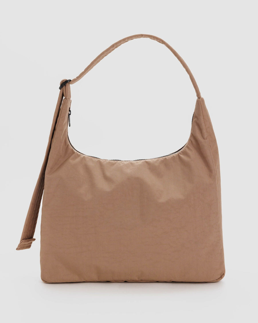 Nylon Shoulder Bag in Cocoa