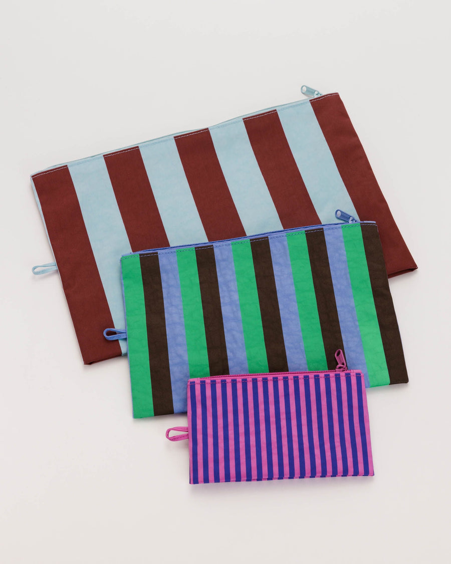 Go Pouch Set in Vacation Stripe Mix