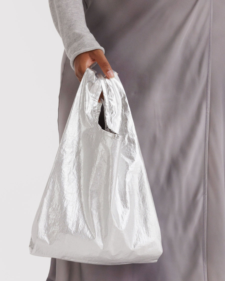 Baby Baggu in Chrome Metallic