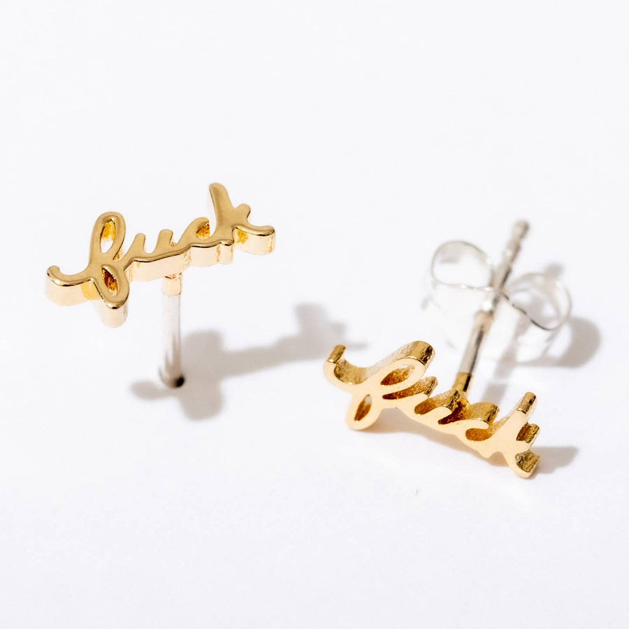 Fuck Single Stud Earrings