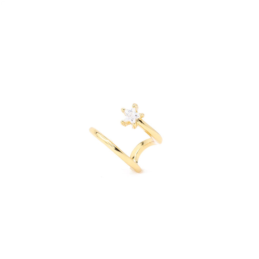 Shooting Star Ear Cuff in Gold - No Piercing Required
