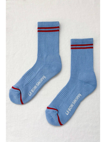 Boyfriend Socks in Ciel Blue