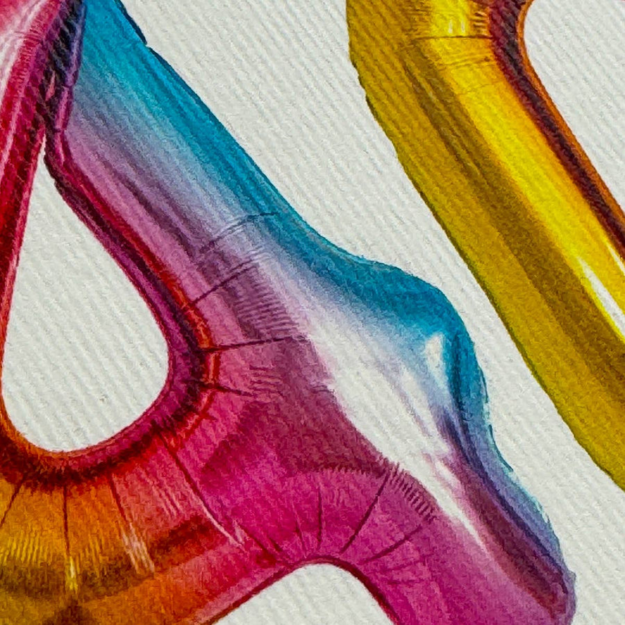 40th Birthday Balloon No.40 Greeting Card