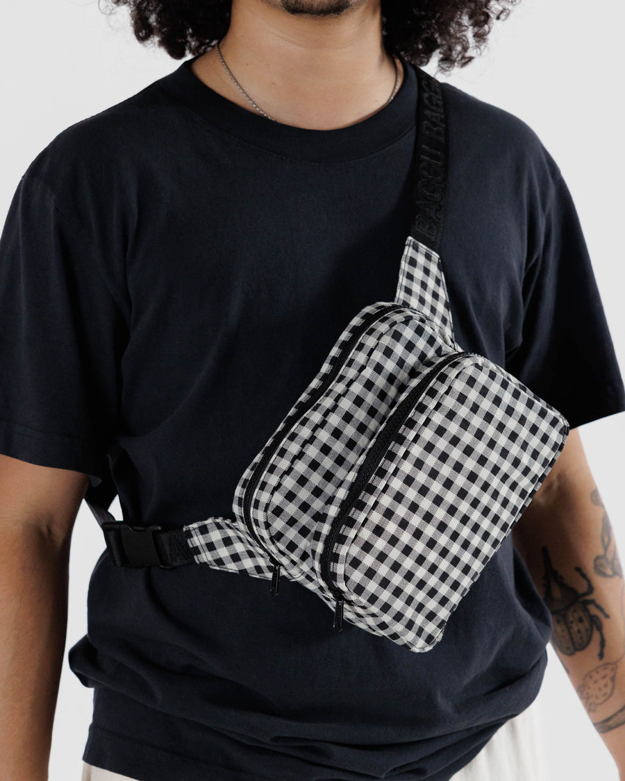 Fanny Pack in Black & White Gingham