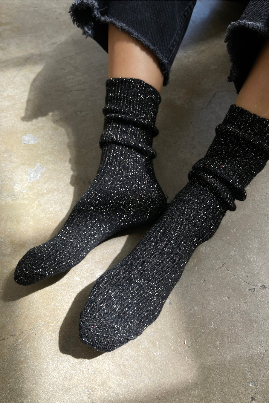 Winter Sparkle Socks in Starry Night
