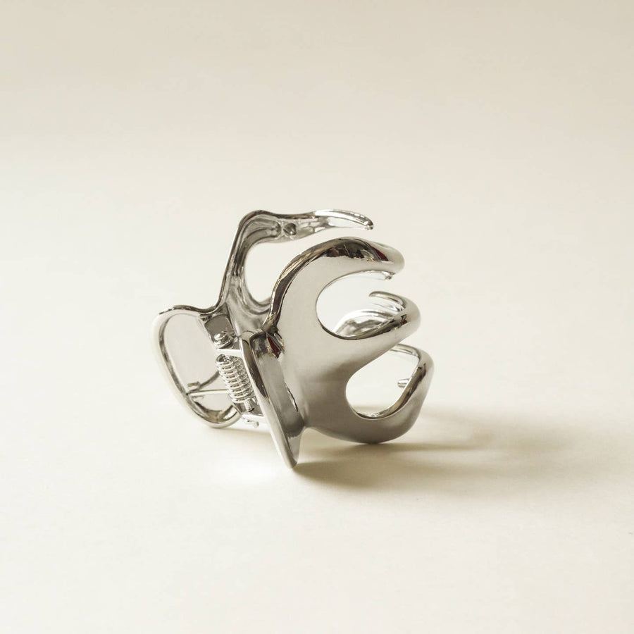 Silver Urn Metal Hair Claw Clip
