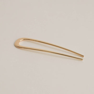 Gold Minimalist Bent U-Shaped Hair Stick