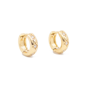 Stargazer Hoops / Huggies in Gold - Earrings