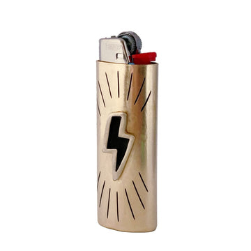 Lightning Lighter Case in Brass