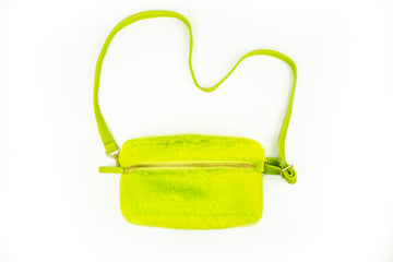 LIME SHEARLING BUM BAG