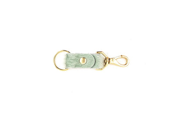 SEAFOAM COWHIDE KEYCHAIN