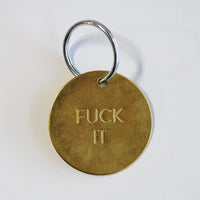 Brass Fuck It Keychain