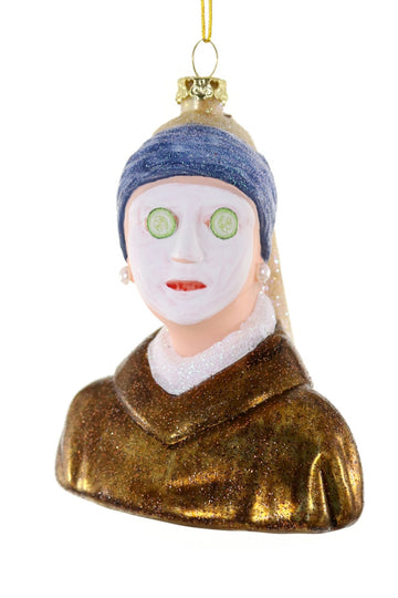 Relaxed Girl with the Pearl Earring Ornament
