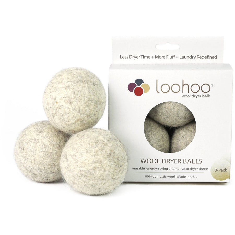 LooHoo Wool Dryer Balls Set of 3